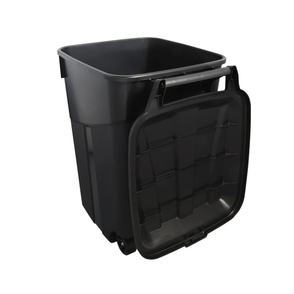 45 Gallon Heavy Duty Plastic Trash Cans with Wheels Q167401