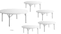 White 6-ft Plastic Folding Round Table V6562