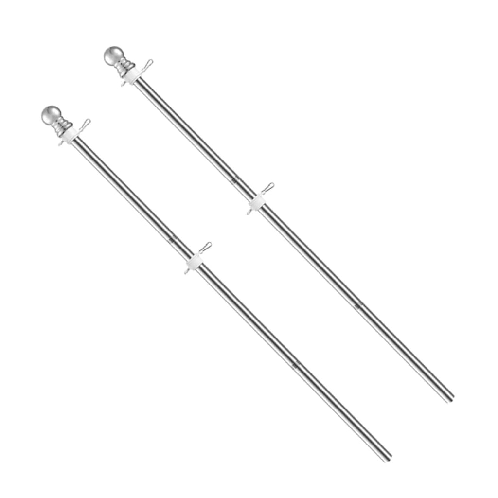2 Pieces 1.5m Stainless Steel Flagpole A482061