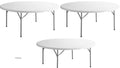 White 6-ft Plastic Folding Round Table K964040