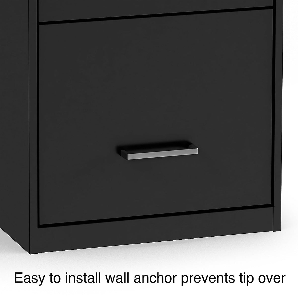 Black 3 Drawer Letter Legal Locking File Cabinet A984975