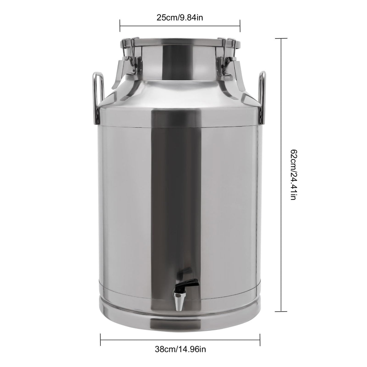 60L Stainless Steel Milk Can with Faucet and Sealed Lid H3435