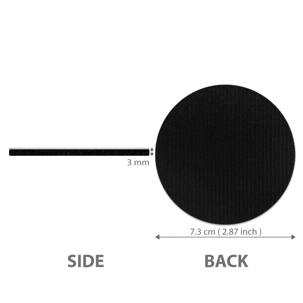 Black White Absorbent Round Car Coasters 2pcs Set Y422