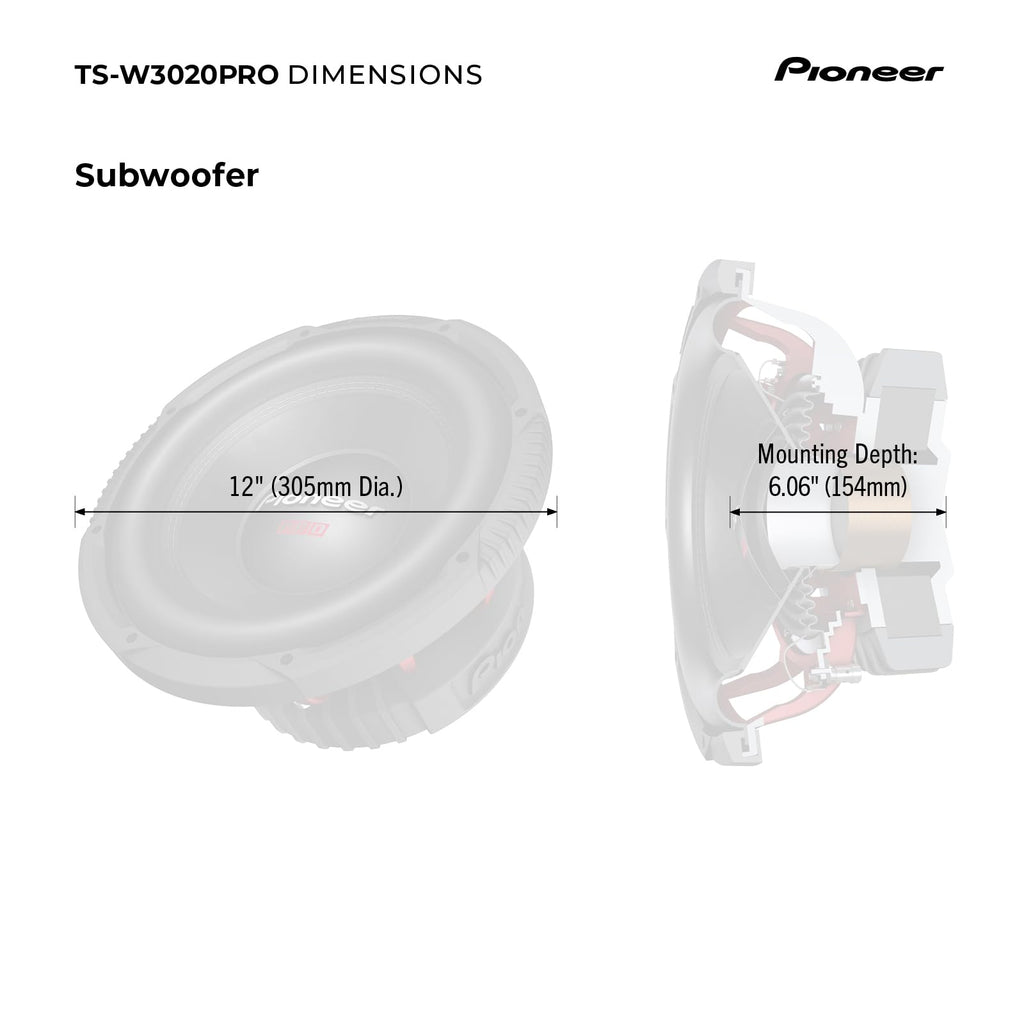 12" Subwoofer 2000W Max G3854