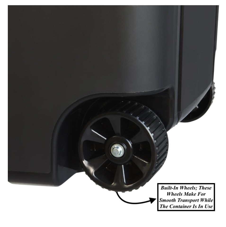 45 Gallon Heavy Duty Plastic Trash Cans with Wheels Q167401