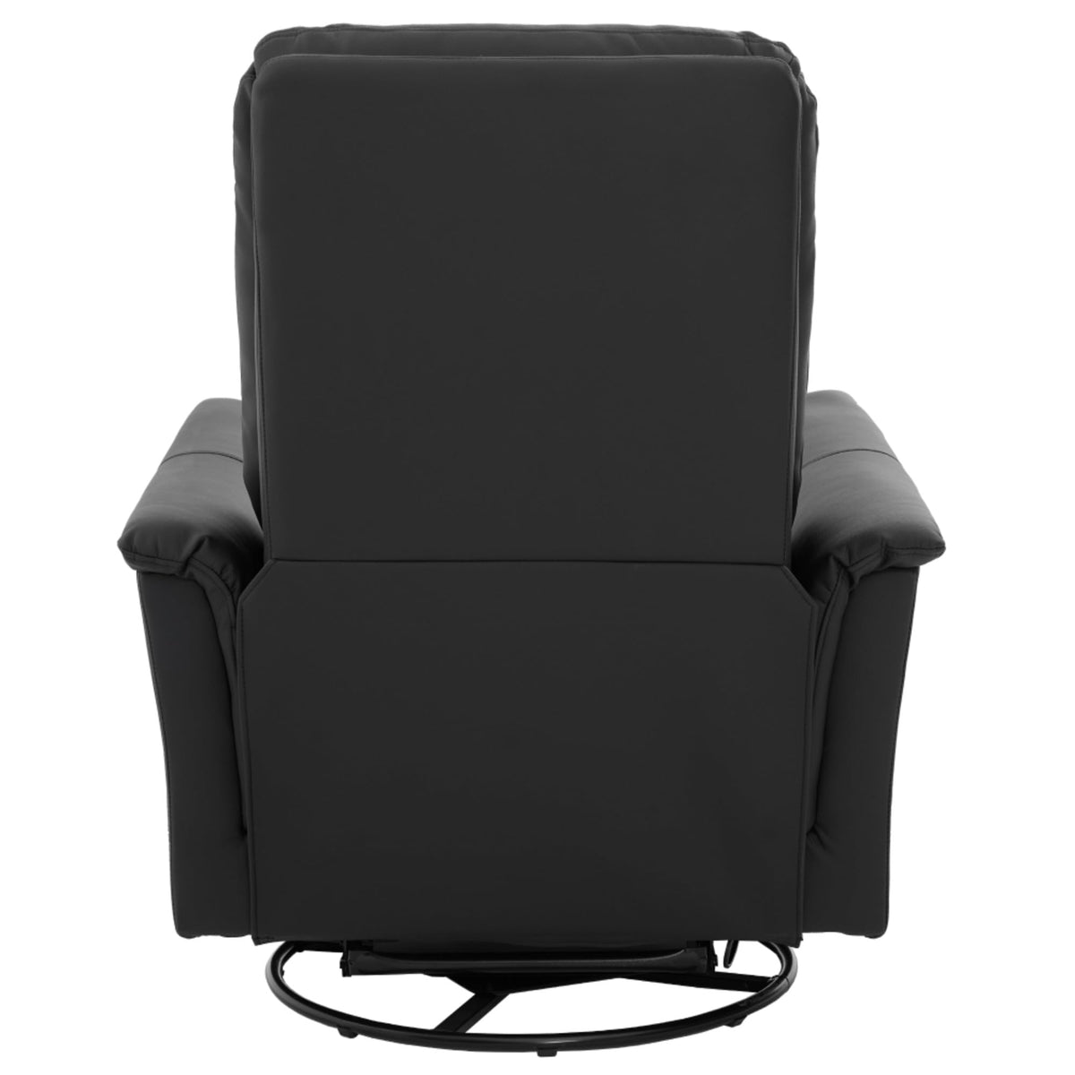 Black Boucle Swivel Rocker Glider Lounge Chair O48613