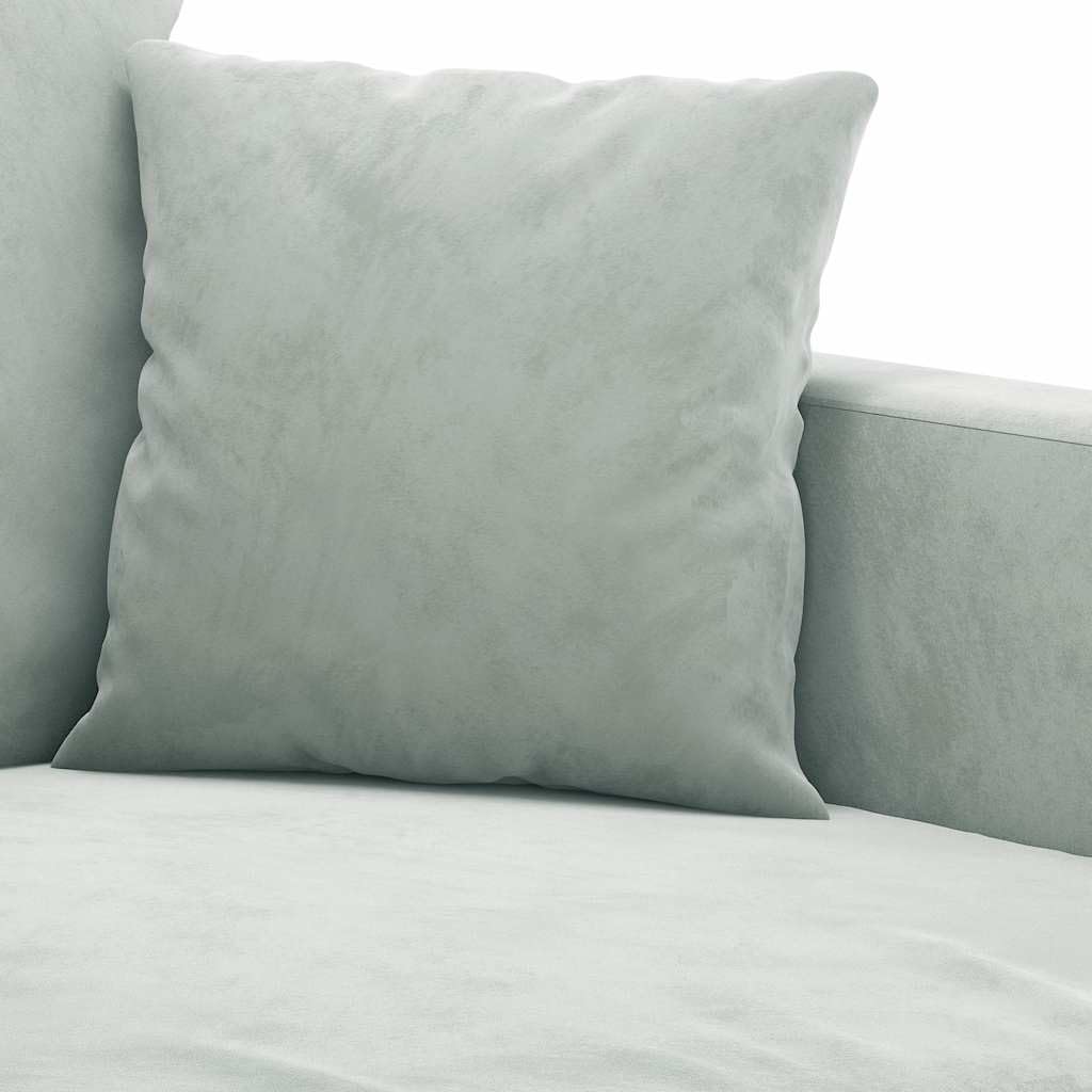 Light Gray Velvet 2-Seater Sofa N4574