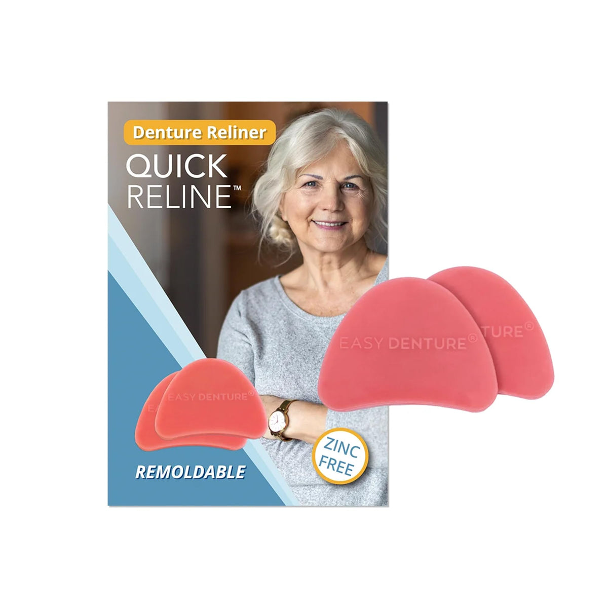 Boil & Fit Denture Reliner Kit with 2 Pucks, Zinc-Free W238