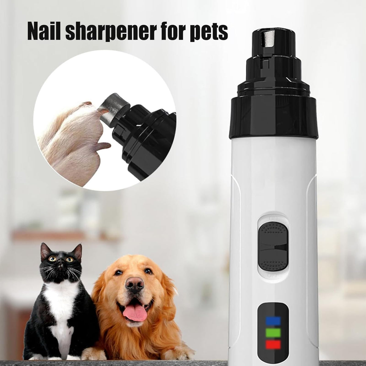 Cortador De Uñas Sin Estrés USB Rechargeable Automatic Pet Nail Trimmer F637