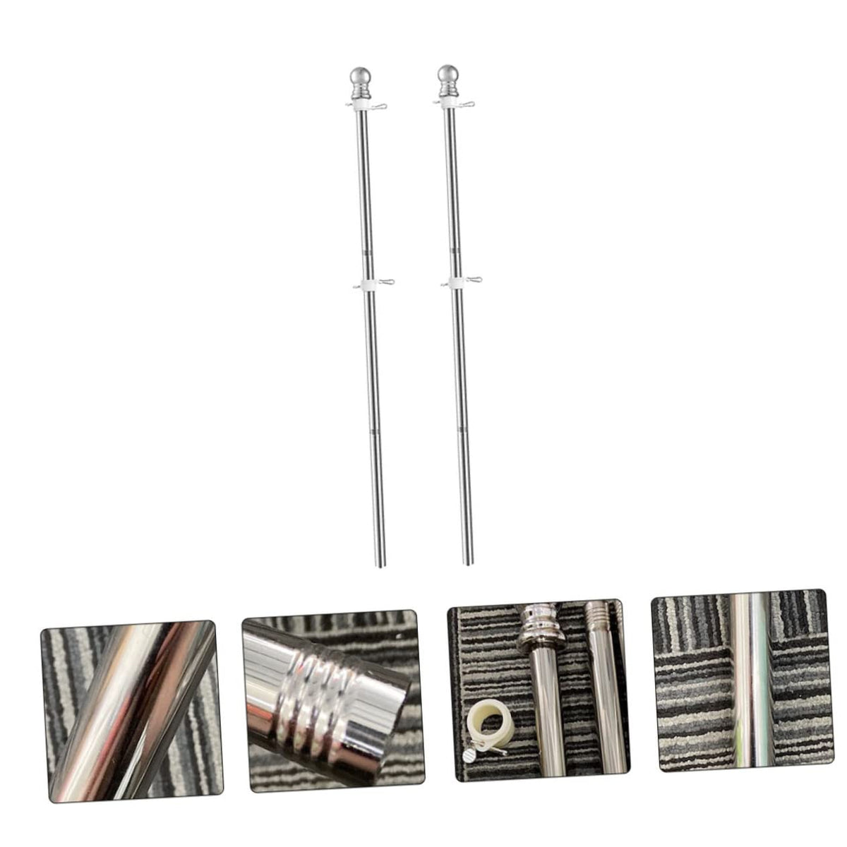 2 Pieces 1.5m Stainless Steel Flagpole A482061