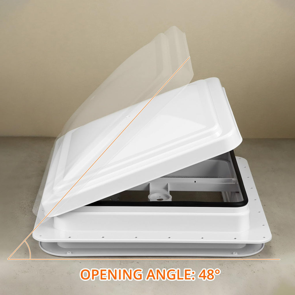14 x 14 Manual RV Roof Vent Translucent Lid A780