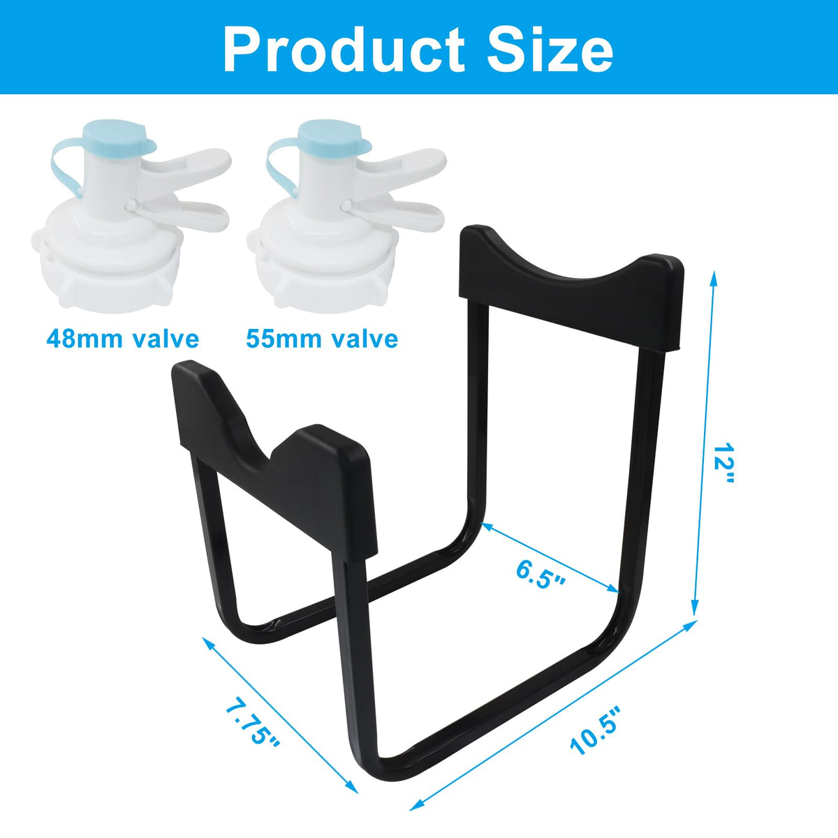 5 Gallon Water Jug Stand Black 12 Inches Height Q253165