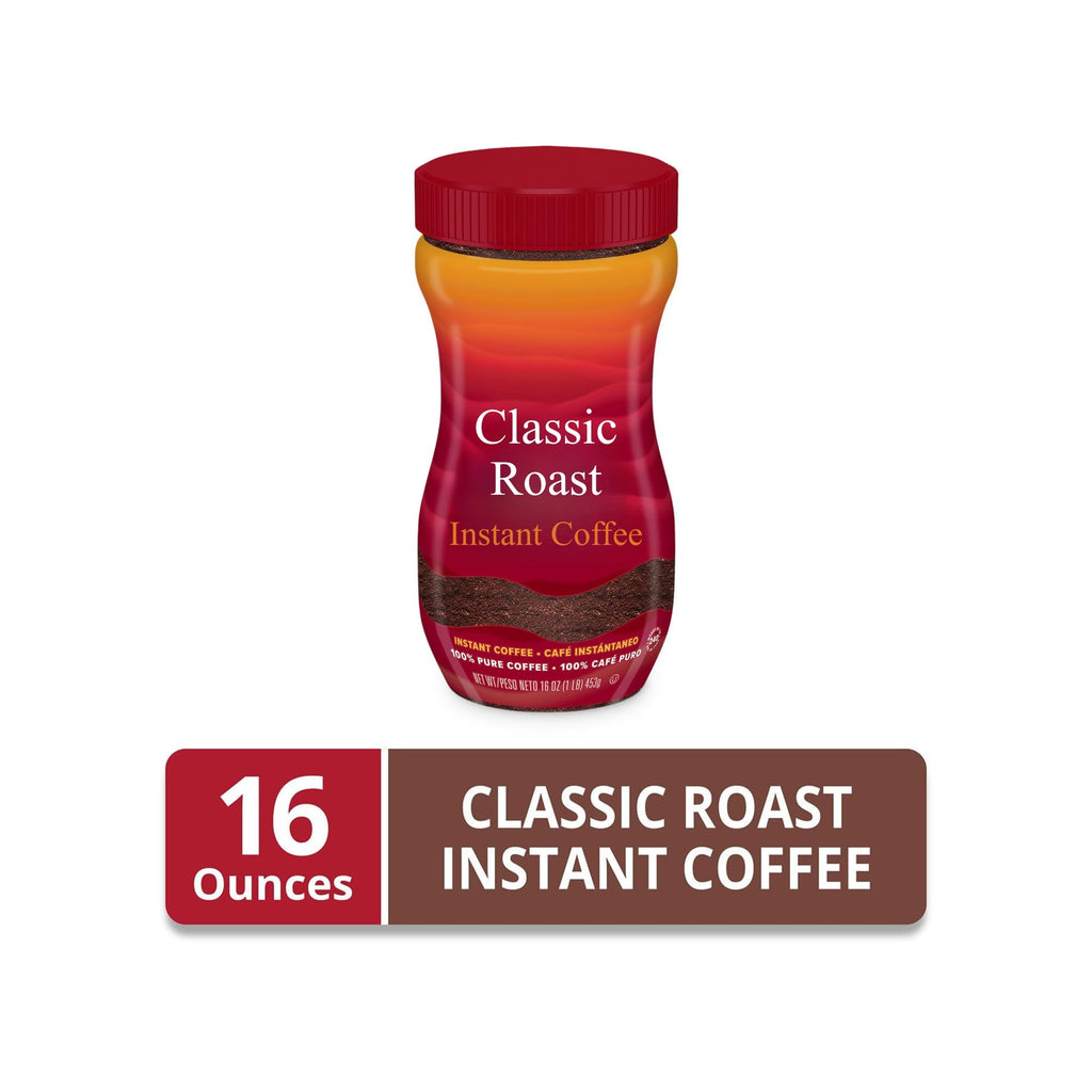 Instant Coffee Crystals Classic Roast 16 oz Z86137