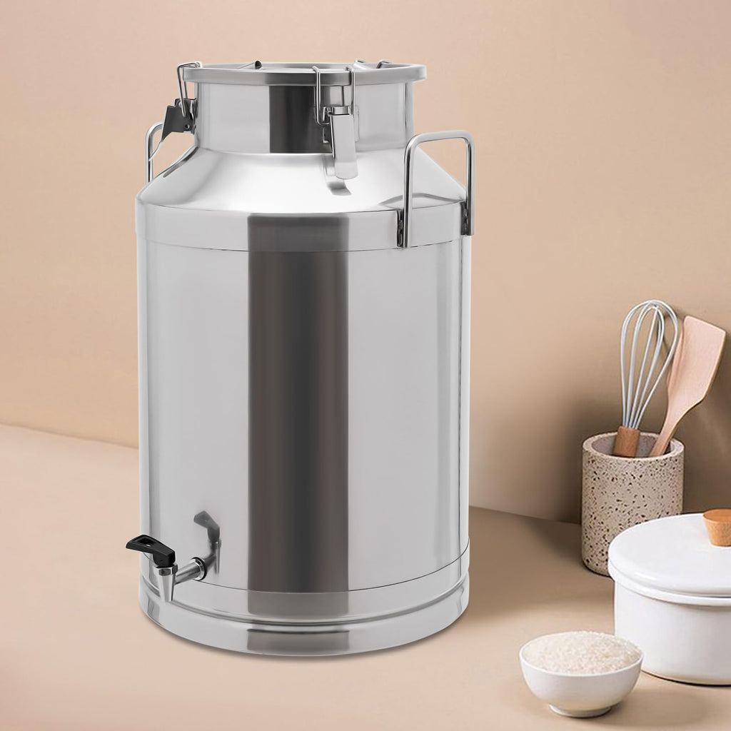 60L Stainless Steel Milk Can with Faucet and Sealed Lid H3435