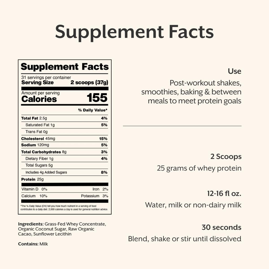 Whey Protein Powder Raw Chocolate 5 Pound K635376