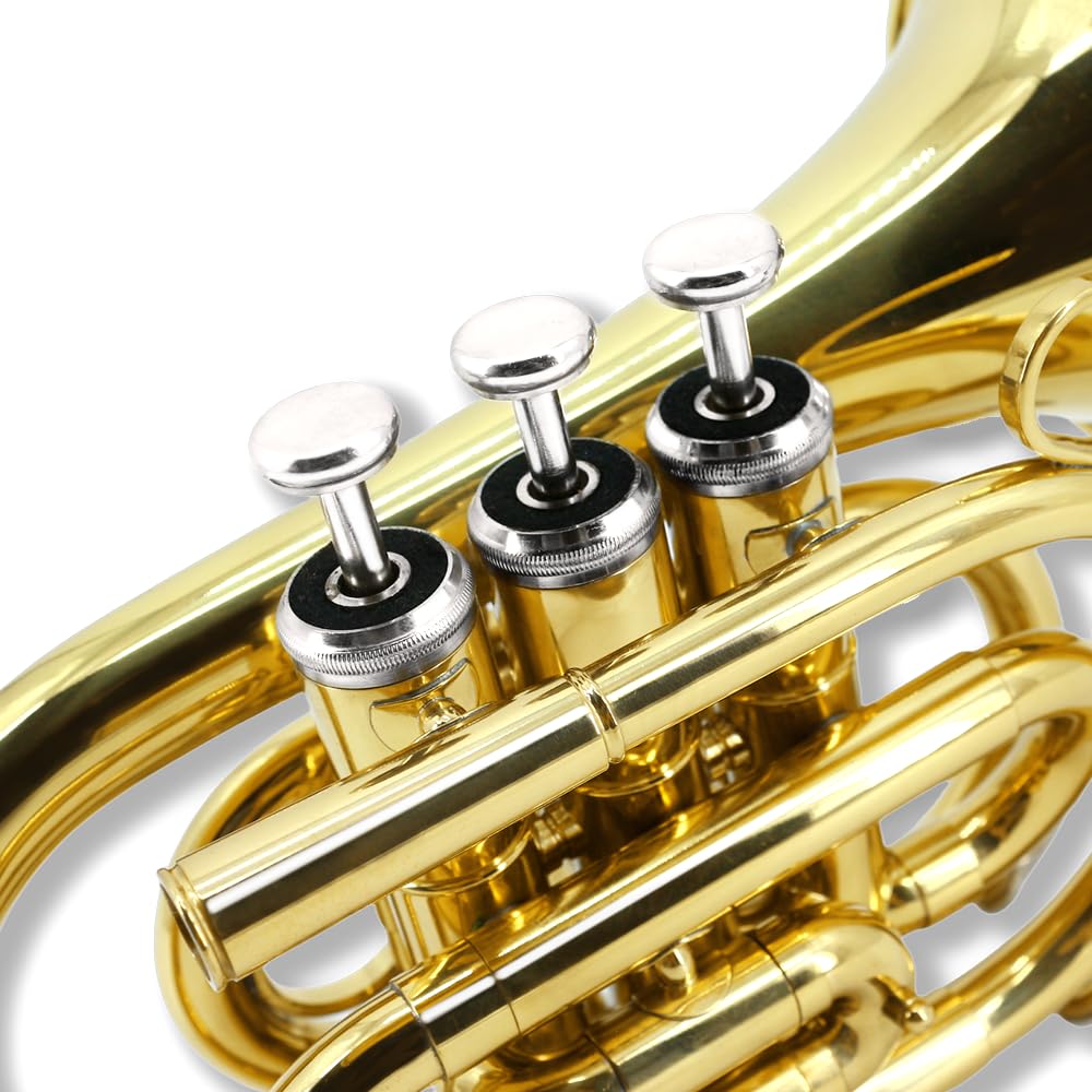 Bb Flat Brass Pocket Trumpet with 7C Mouthpiece P570377