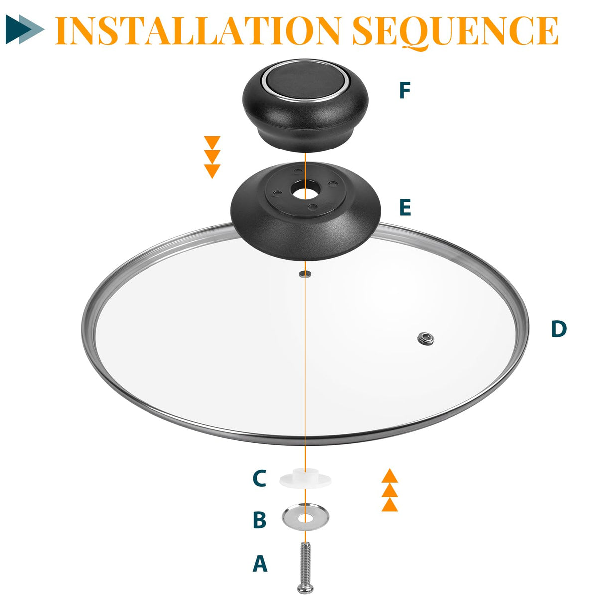 12 Inch Tempered Glass Lid for Frying Pan & Skillet G762