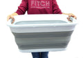 Collapsible Plastic Laundry Basket Set of 2 P4189