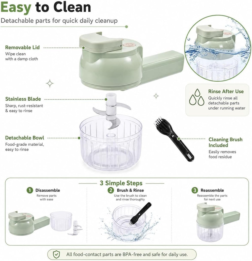 4 in 1 Handheld Electric Vegetable Chopper Y316454