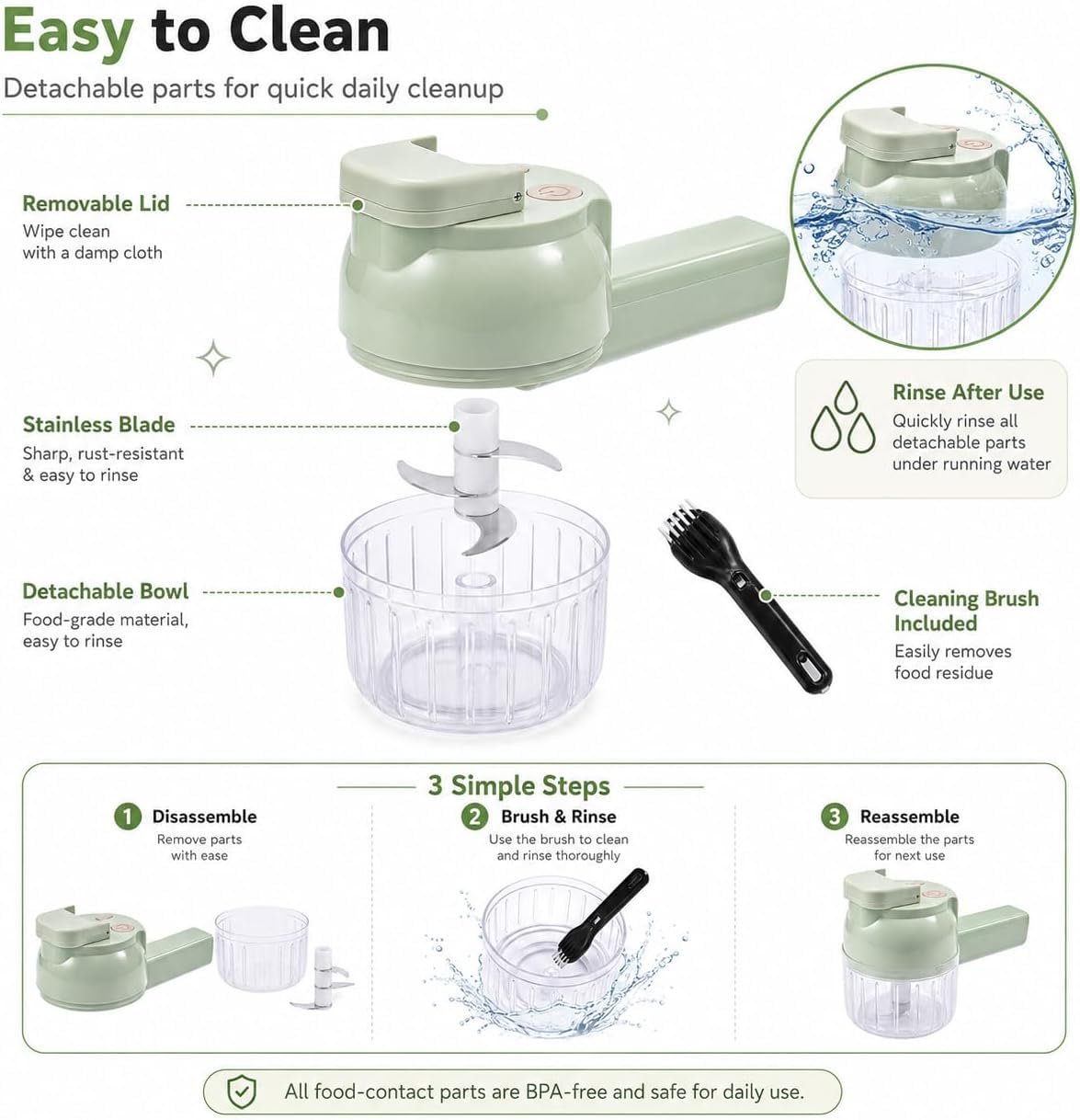 4 in 1 Handheld Electric Vegetable Chopper Y316454