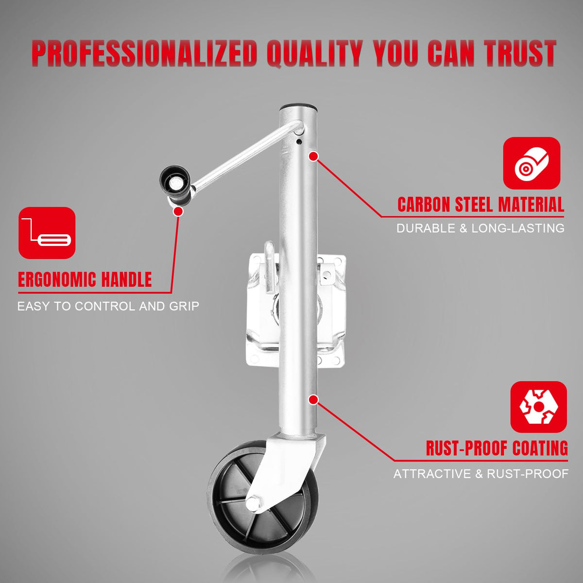 1000 lbs Swivel Boat Trailer Jack with Wheel M395702