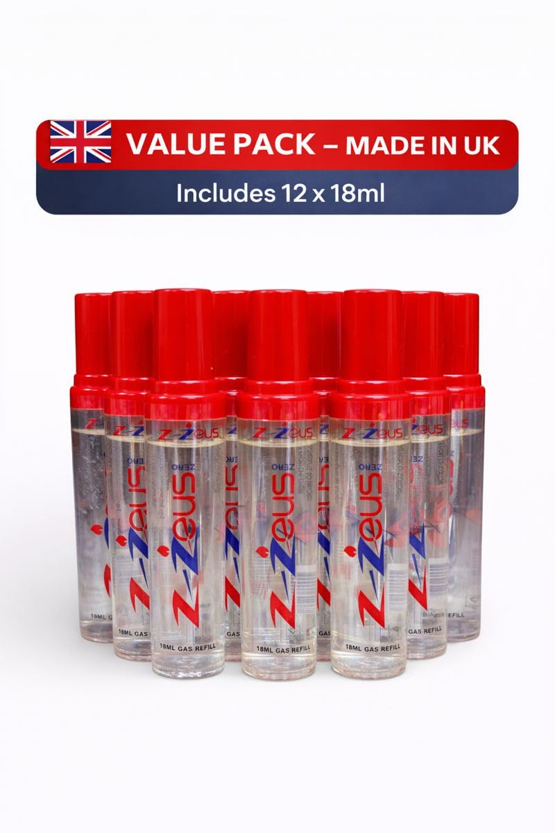 Butane Gas Refill 18ml Pack of 12 Low Odor S51519
