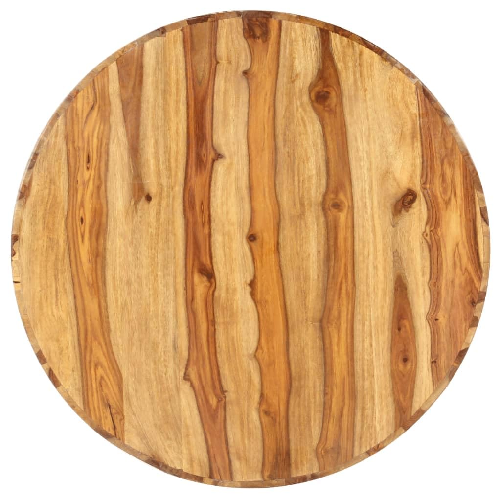 Natural Solid Sheesham Wood Coffee Table 25.6 in Dia M949493