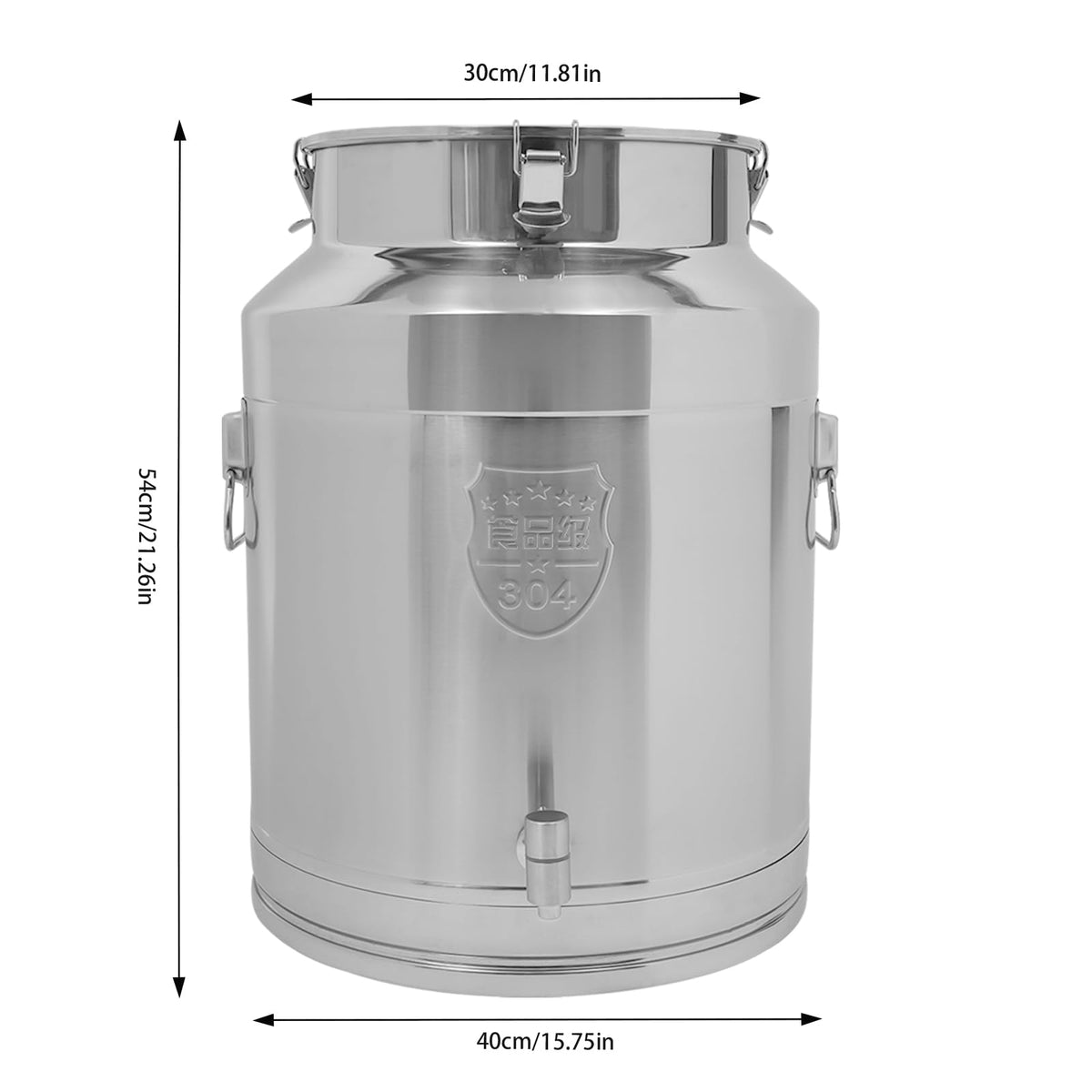 64L Stainless Steel Milk Can with Faucet P193993