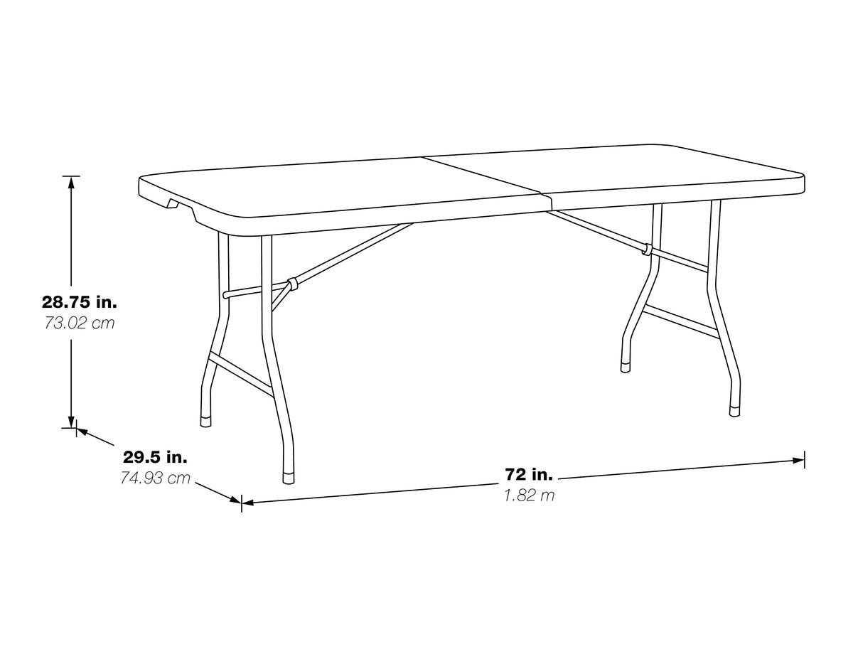 Resin 6 Feet Folding Table X543484