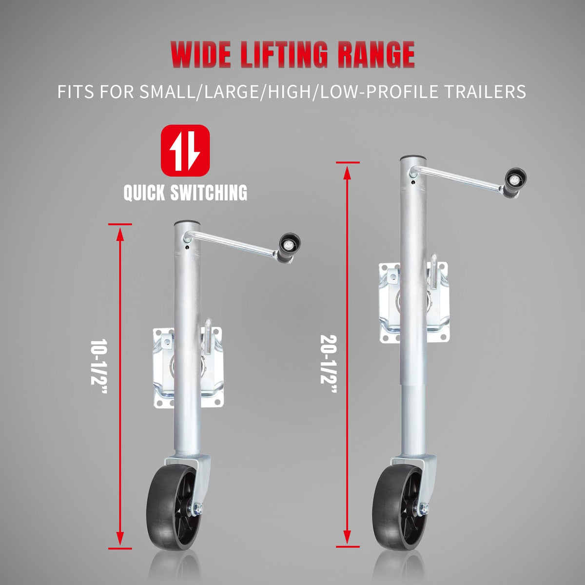 1000 lbs Swivel Boat Trailer Jack with Wheel M395702