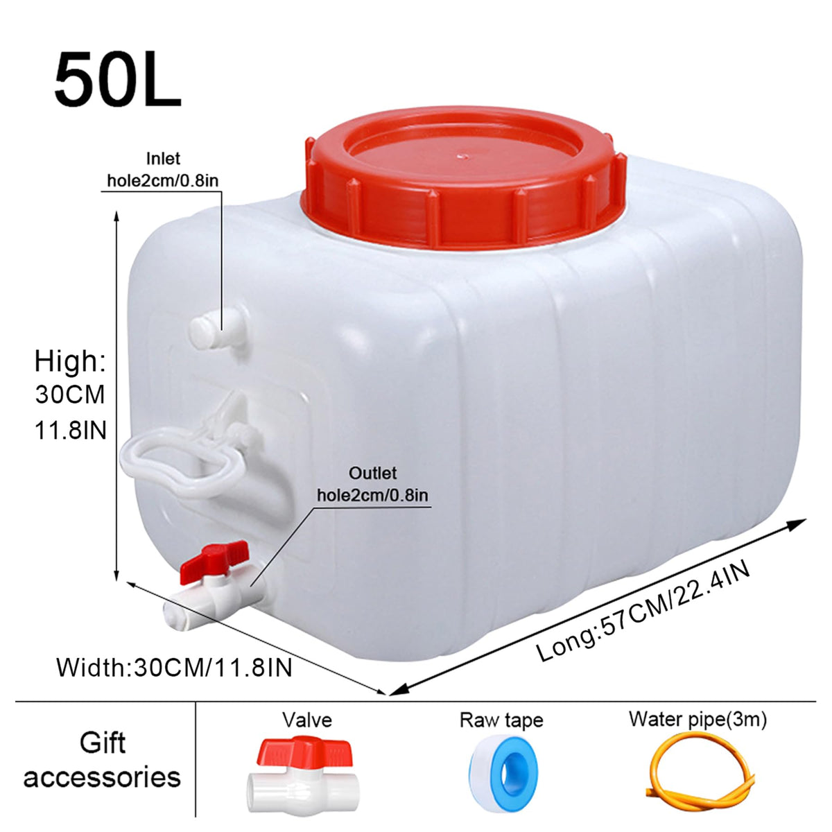 52.8 Gallon Portable Water Storage Container with Spigot U1635
