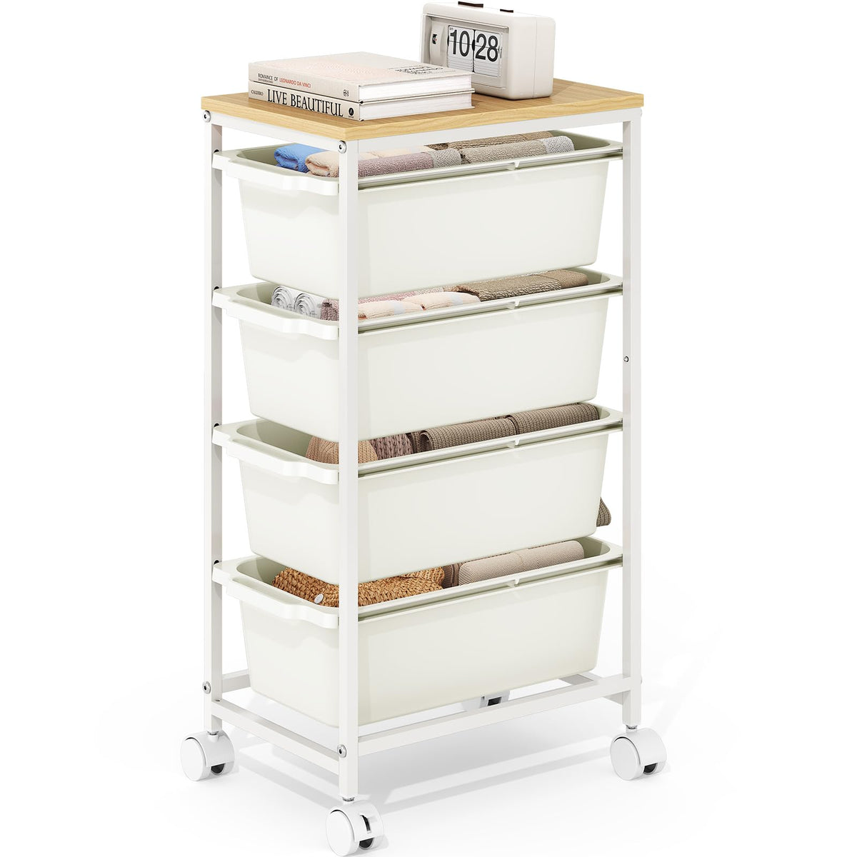 Slim Rolling Cart with 4 Drawers Q356573