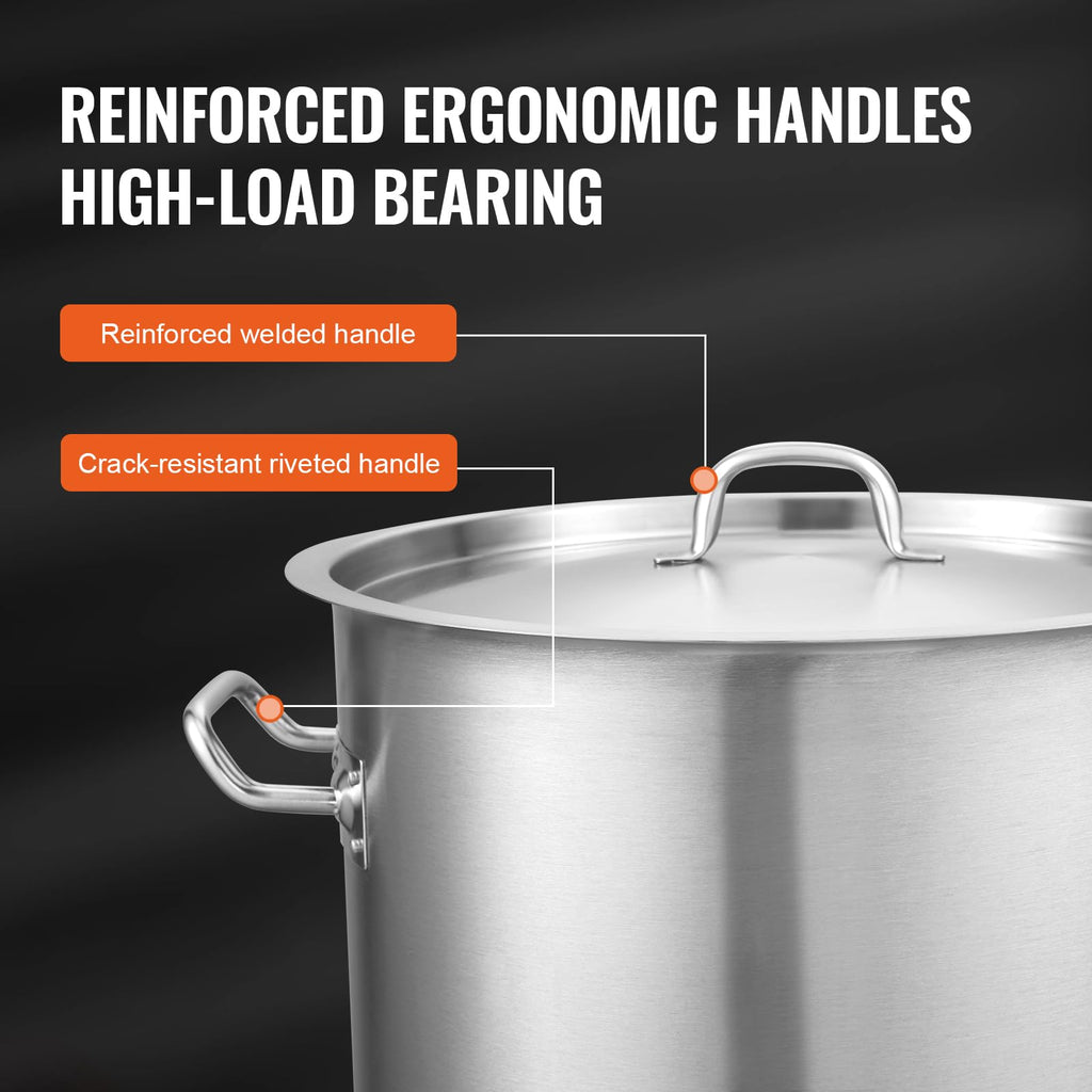 18/8 Stainless Steel 42QT Stockpot N8044