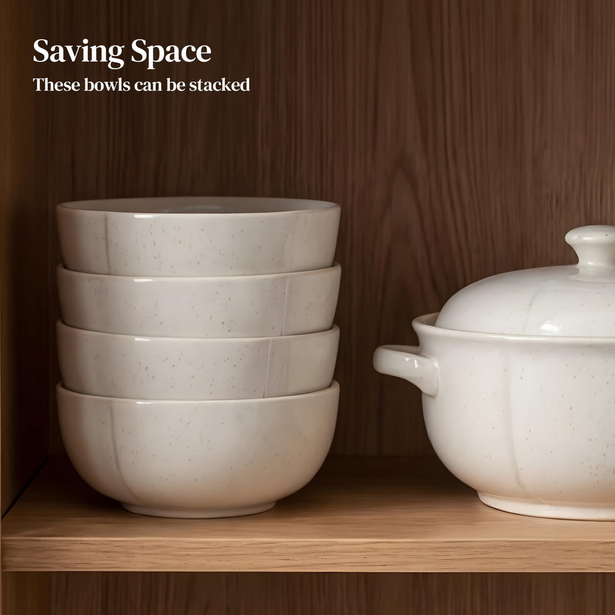 32 OZ Ceramic Soup Bowls Set of 4 Z526673