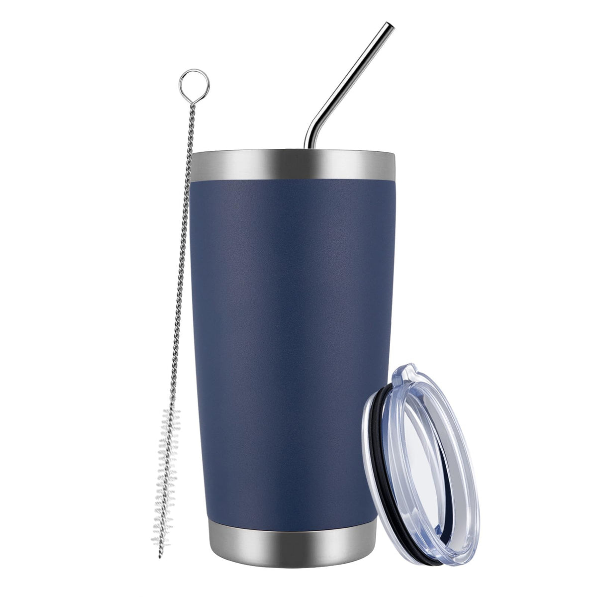 20oz Stainless Steel Insulated Tumbler with Lid and Straw W35838