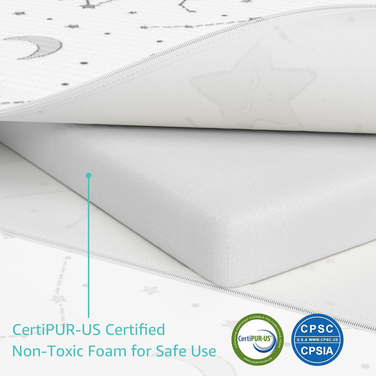 38x26 Waterproof Pack and Play Mattress Pad 2 Pack I528