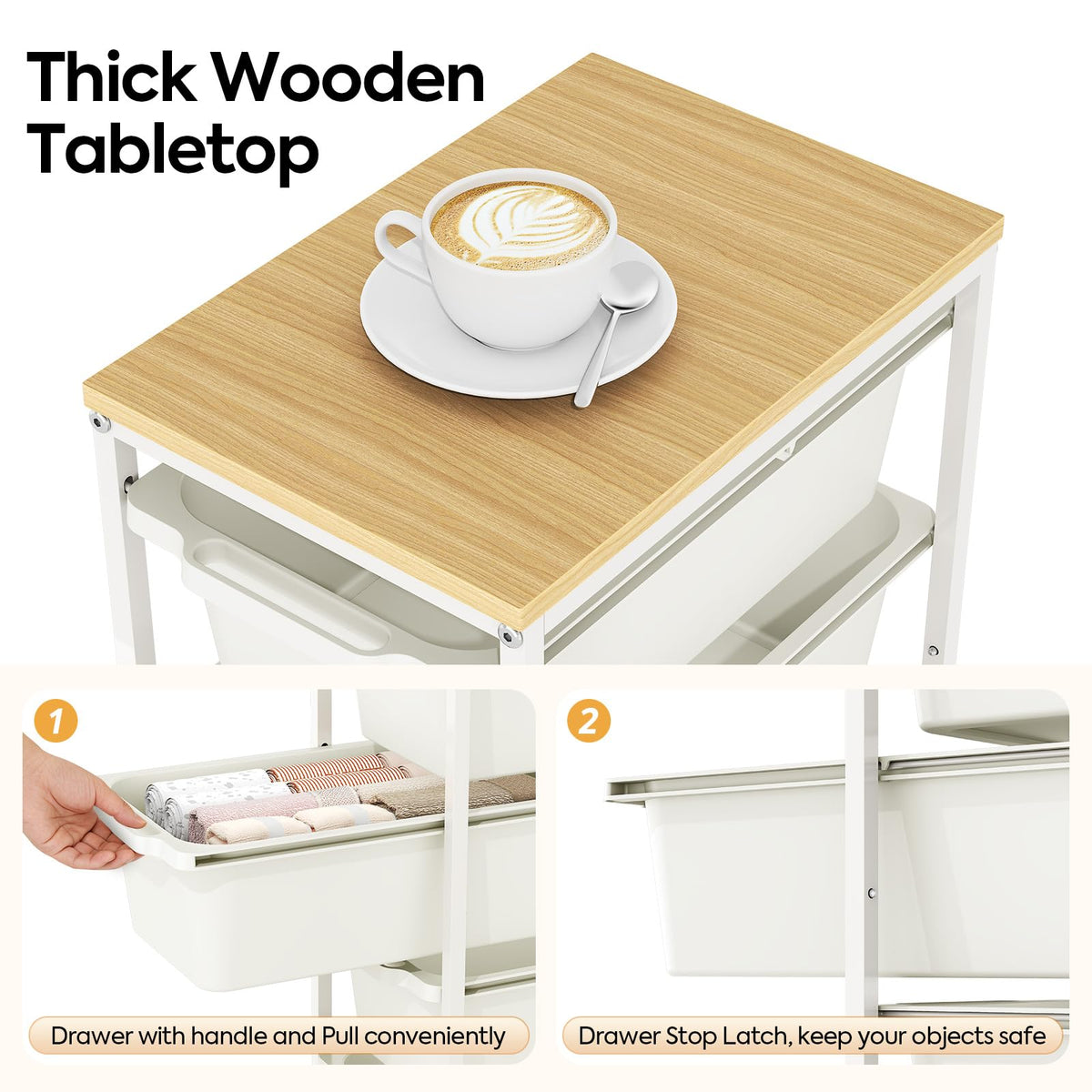 Slim Rolling Cart with 4 Drawers Q356573