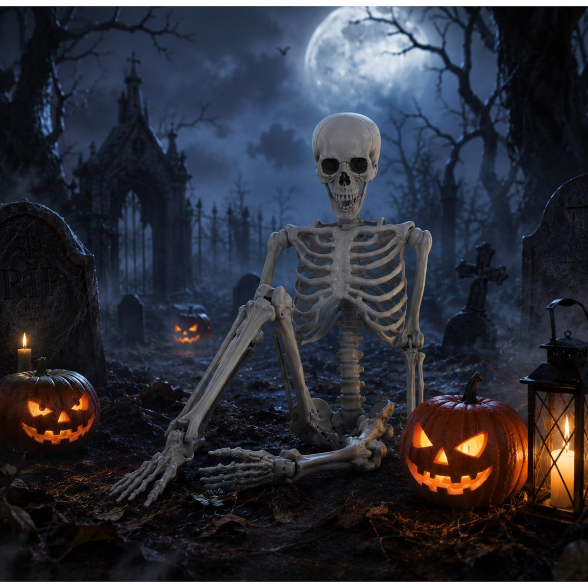 5.4 ft Full Body Plastic Skeleton Prop P62506