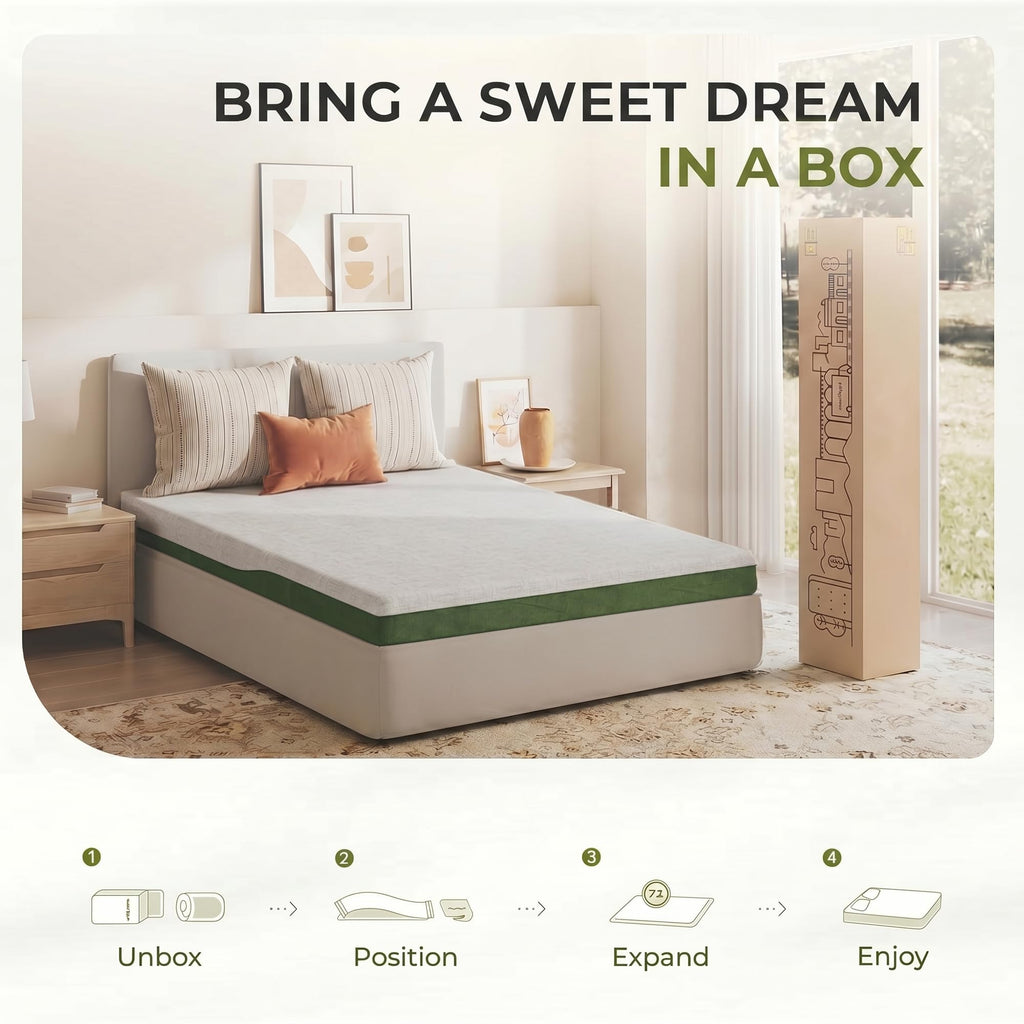 6 Inch Twin Size Cooling Gel Memory Foam Mattress U242663