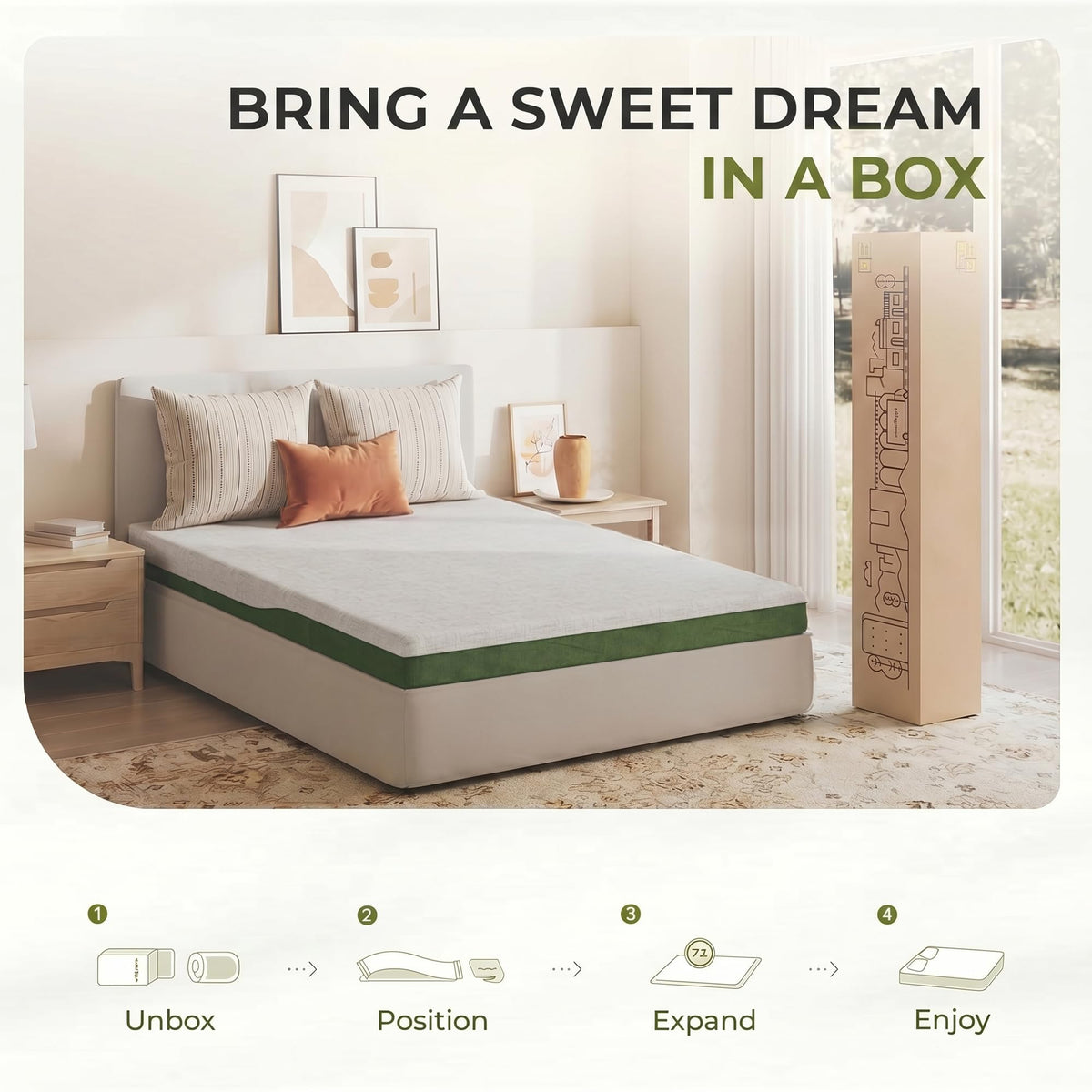6 Inch Twin Size Cooling Gel Memory Foam Mattress U242663