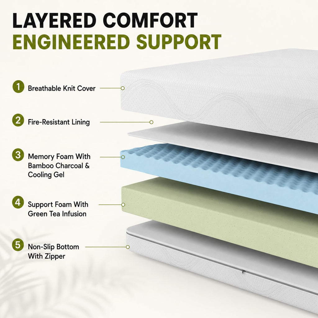 6 Inch Twin Memory Foam Mattress H225