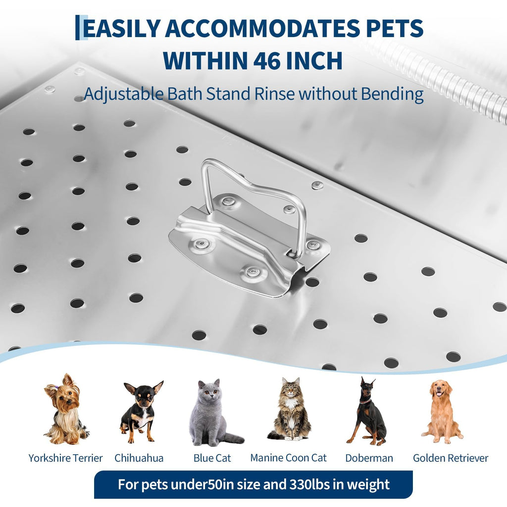 46 Inch Stainless Steel Dog Washing Station V181059