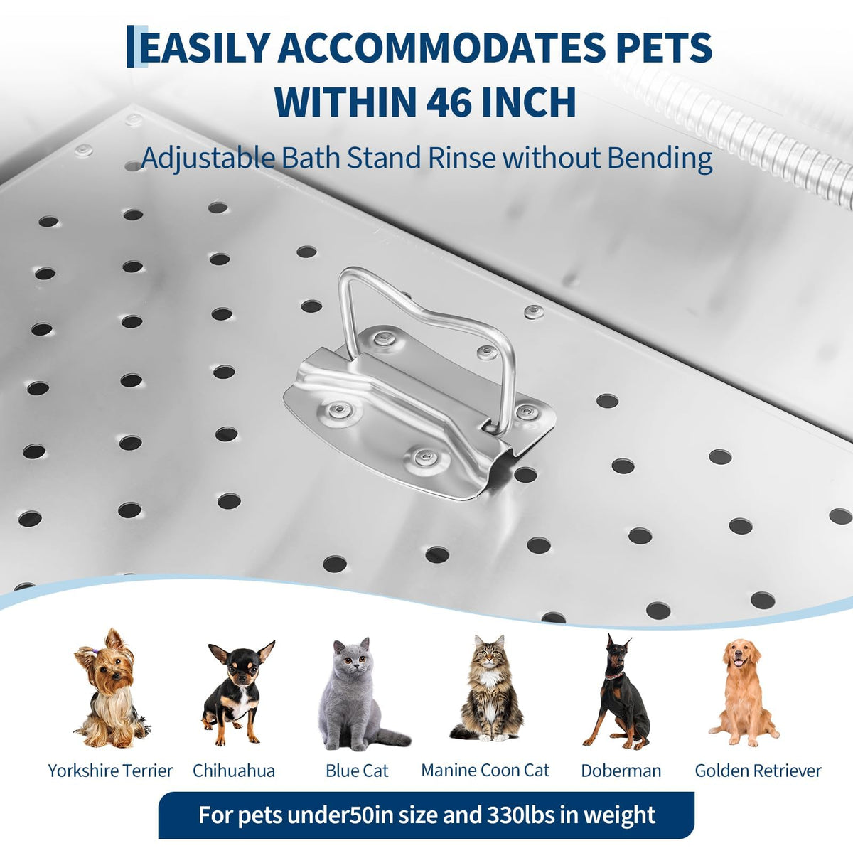 46 Inch Stainless Steel Dog Washing Station V181059