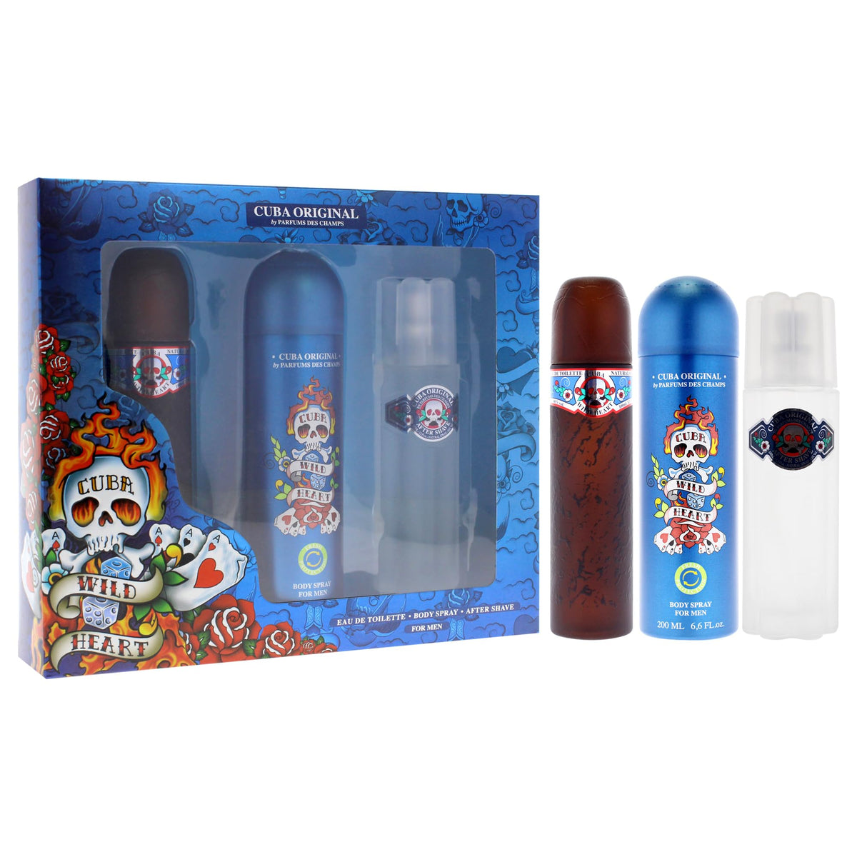 3 Pieces Eau de Toilette After Shave Body Spray Gift Set I25430