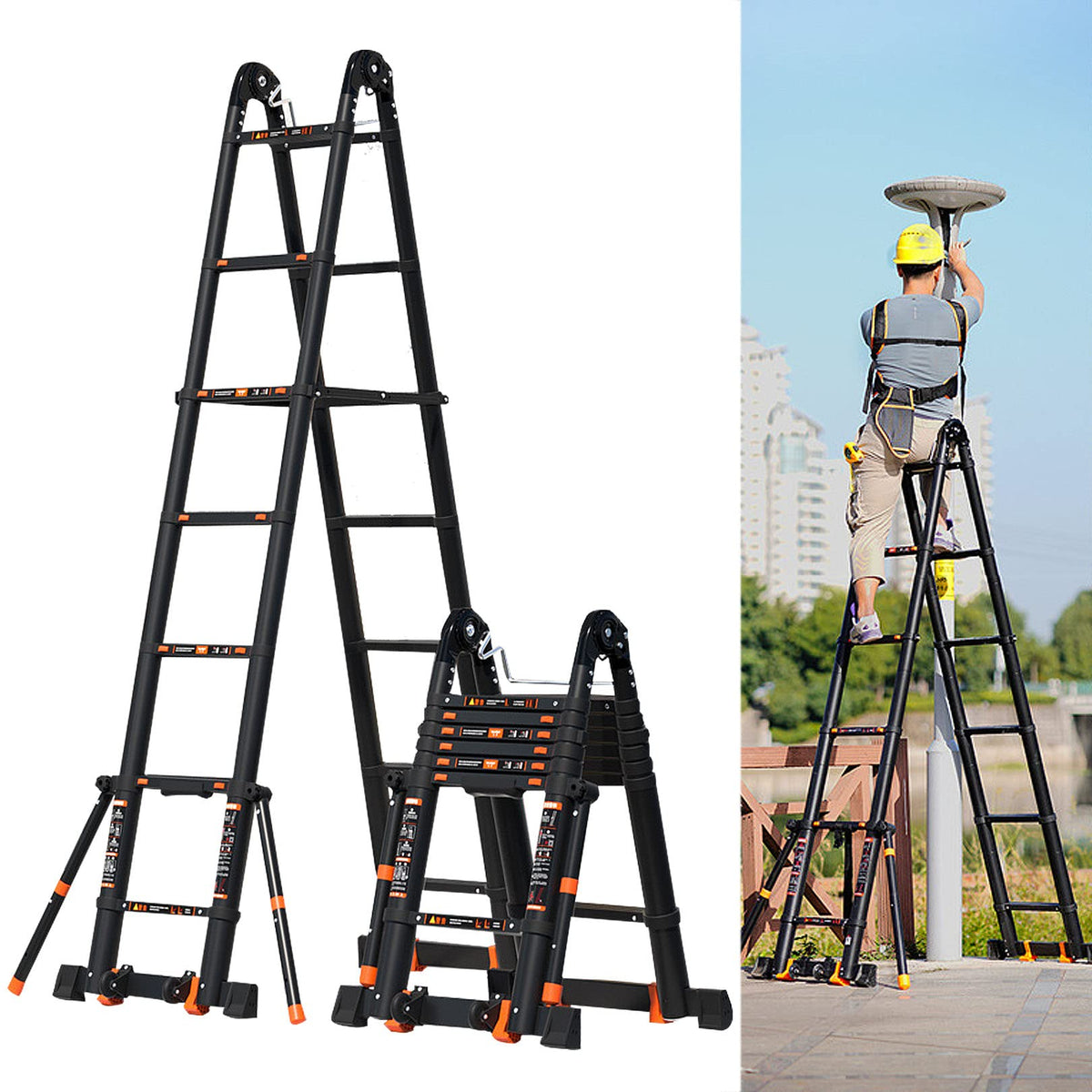 Aluminum Telescoping Ladder 330lbs U92676