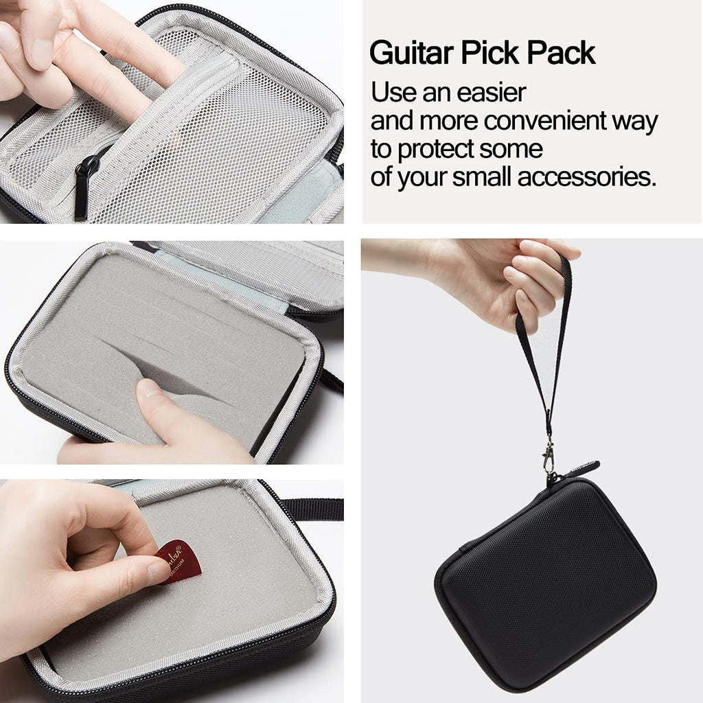 Guitar Pick Holder Case Black F7075