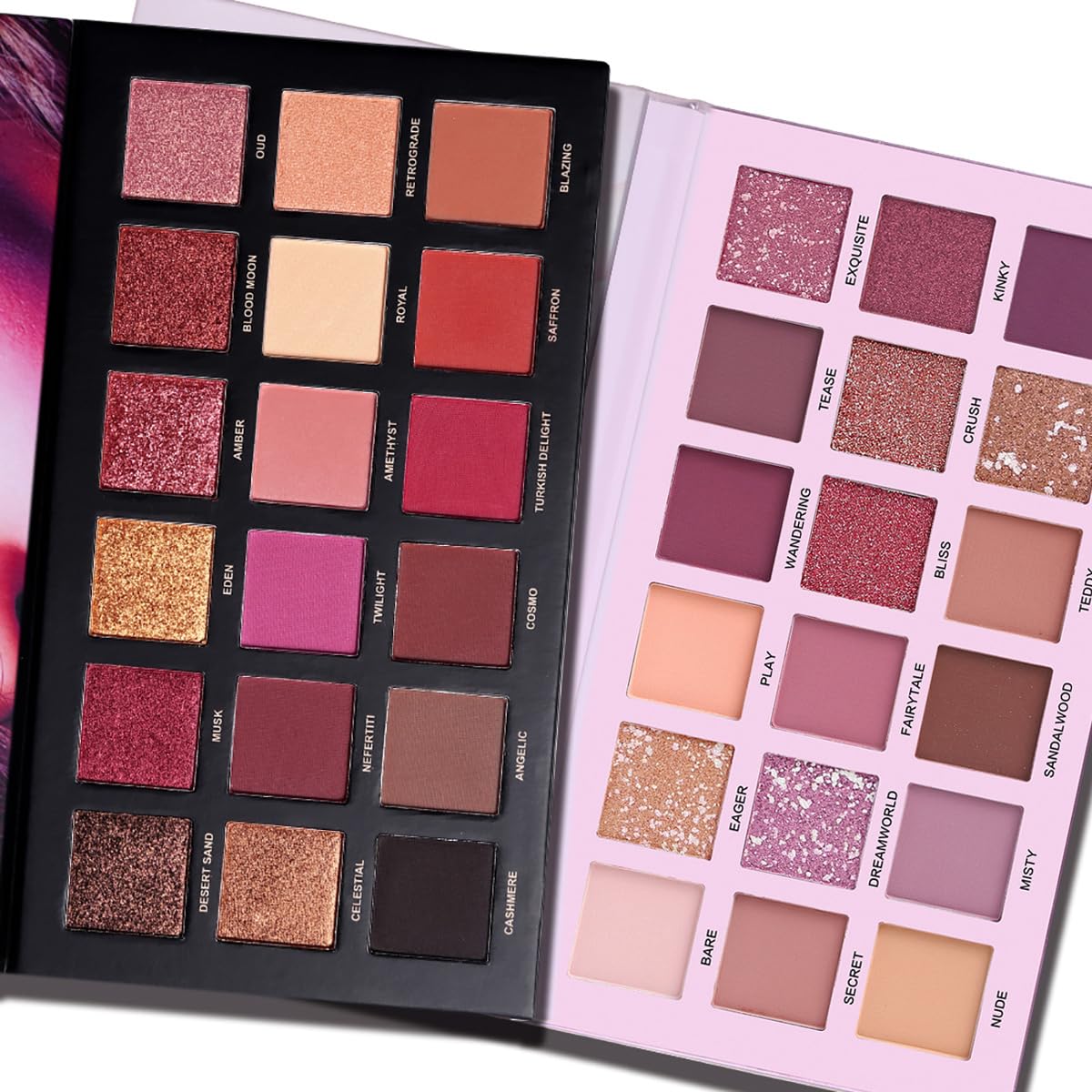 Nude Eyeshadow Palette Makeup Set, Matte Shimmer Glitter Pressed Pearl W40764