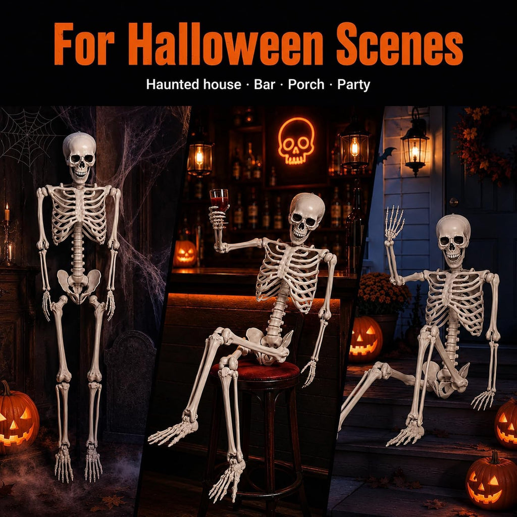 5.4 ft Full Body Plastic Skeleton Prop P62506