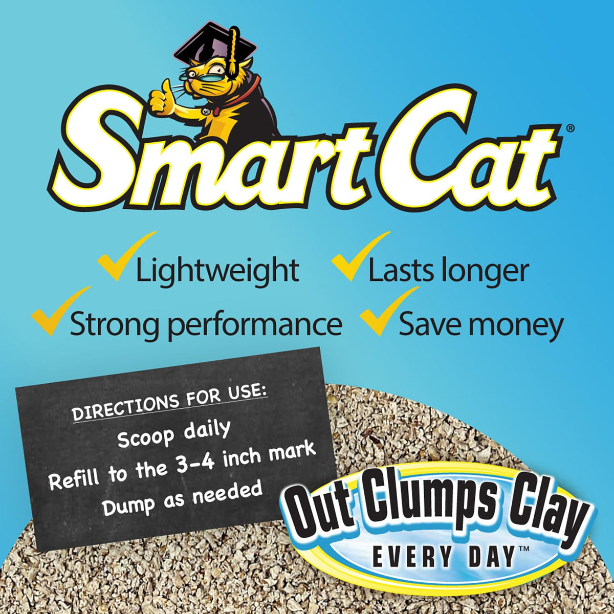 All Natural Clumping Cat Litter, 20 Pound, Unscented, Lightweight J281366