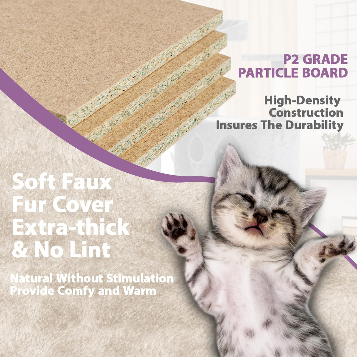 70 Inches Multi-Level Cat Tree with Scratching Posts K321735